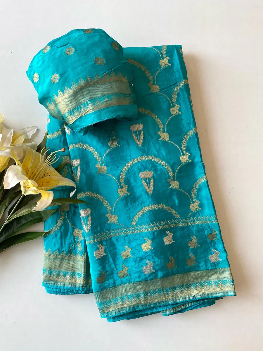 Pure Mushroom Satin Dola Saree